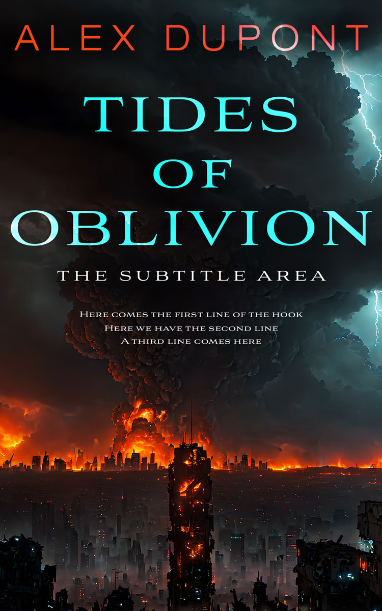 2D view of Thunder #14679 - Premade Apocalyptica Book Cover