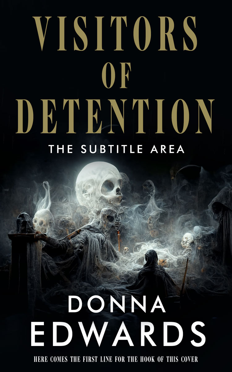 2D view of Gray Olive #14721 - Premade Horror Book Cover