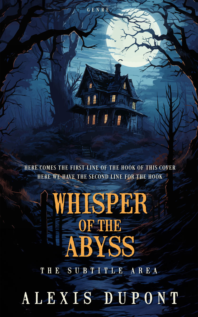 2D view of Ebony #14756 - Premade Horror Book Cover