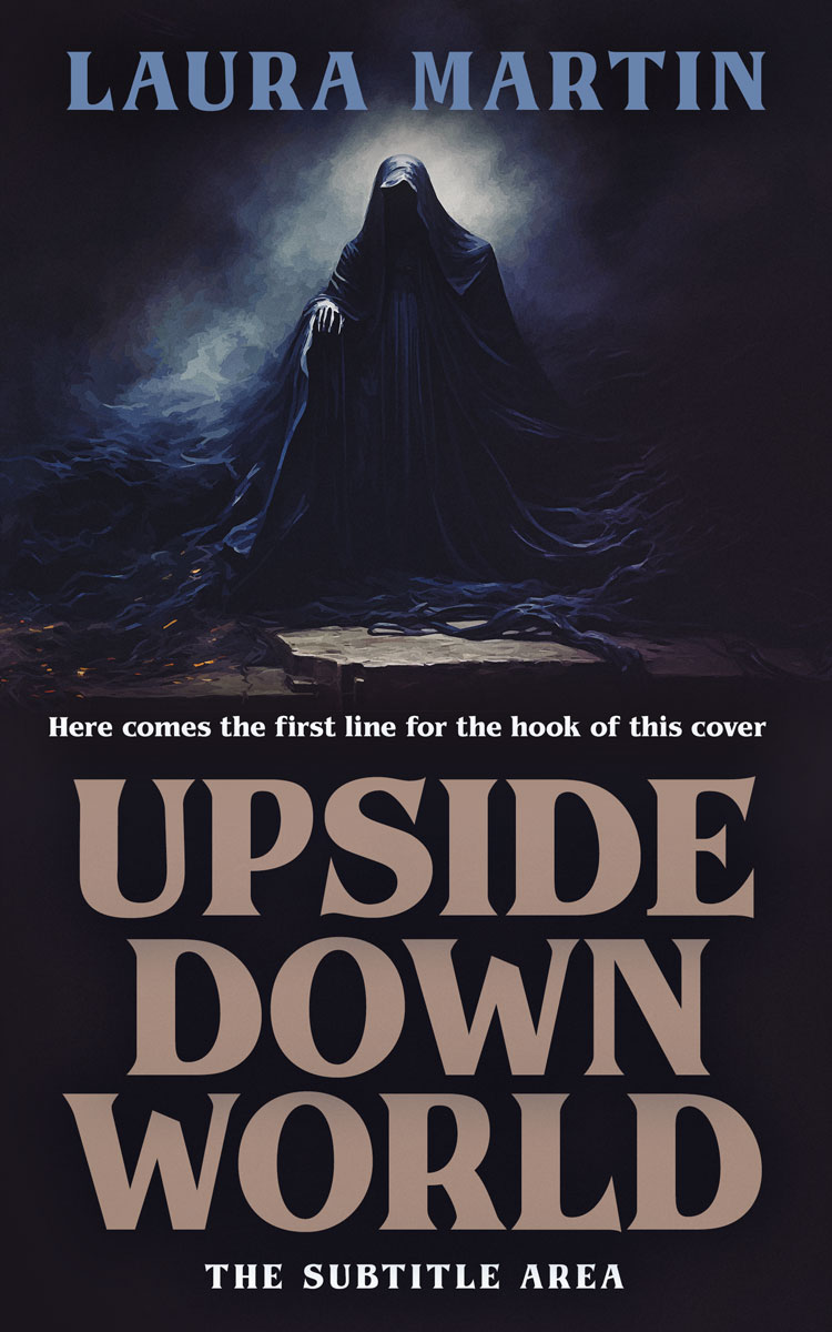 2D view of Premade Horror Book Cover - Steel Gray