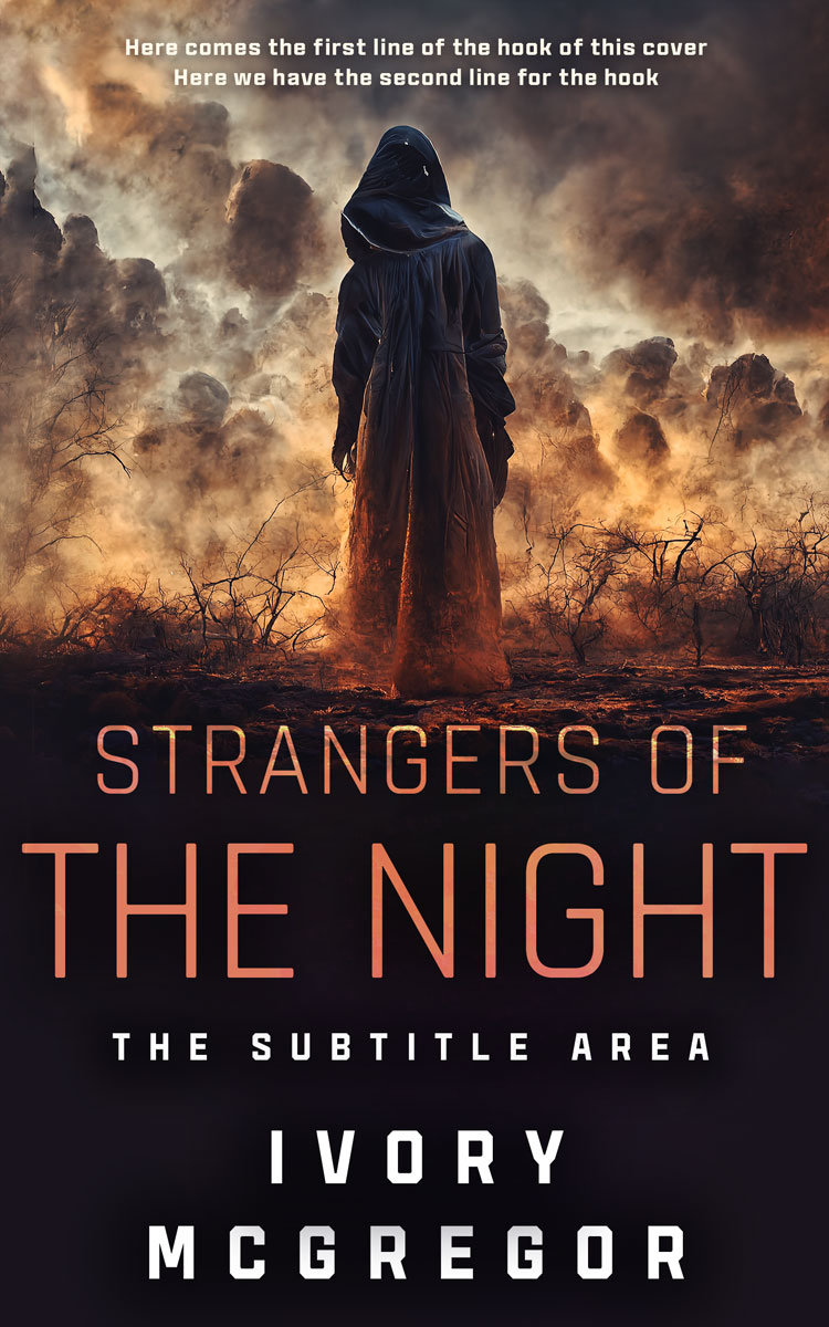 2D view of Antique Brass #14796 - Premade Horror Book Cover