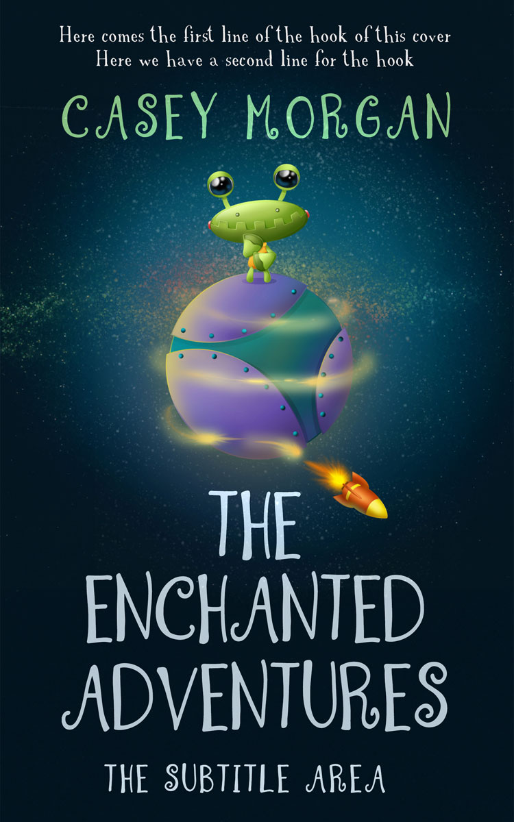 2D view of Premade Science Fiction Book Cover - Black Pearl