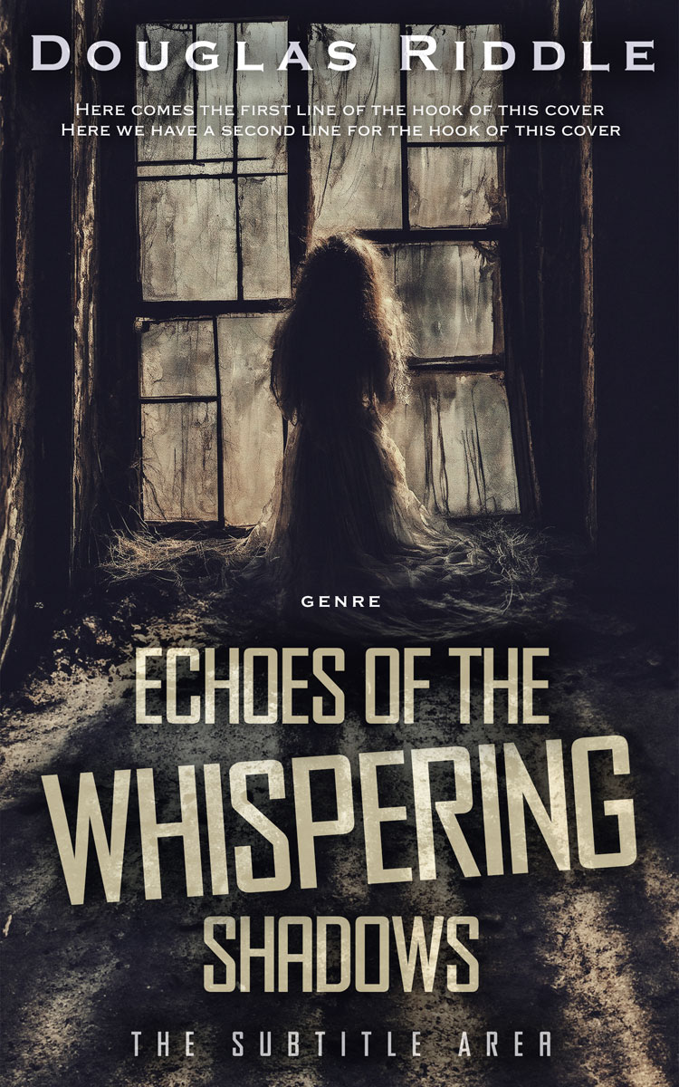 2D view of Premade Mystery & Thriller & Suspense Book Cover - Heathered Gray