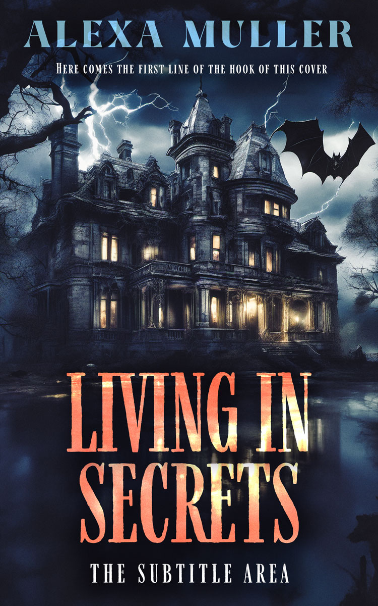 2D view of Ebony Clay #15047 - Premade Mystery & Thriller & Suspense Book Cover