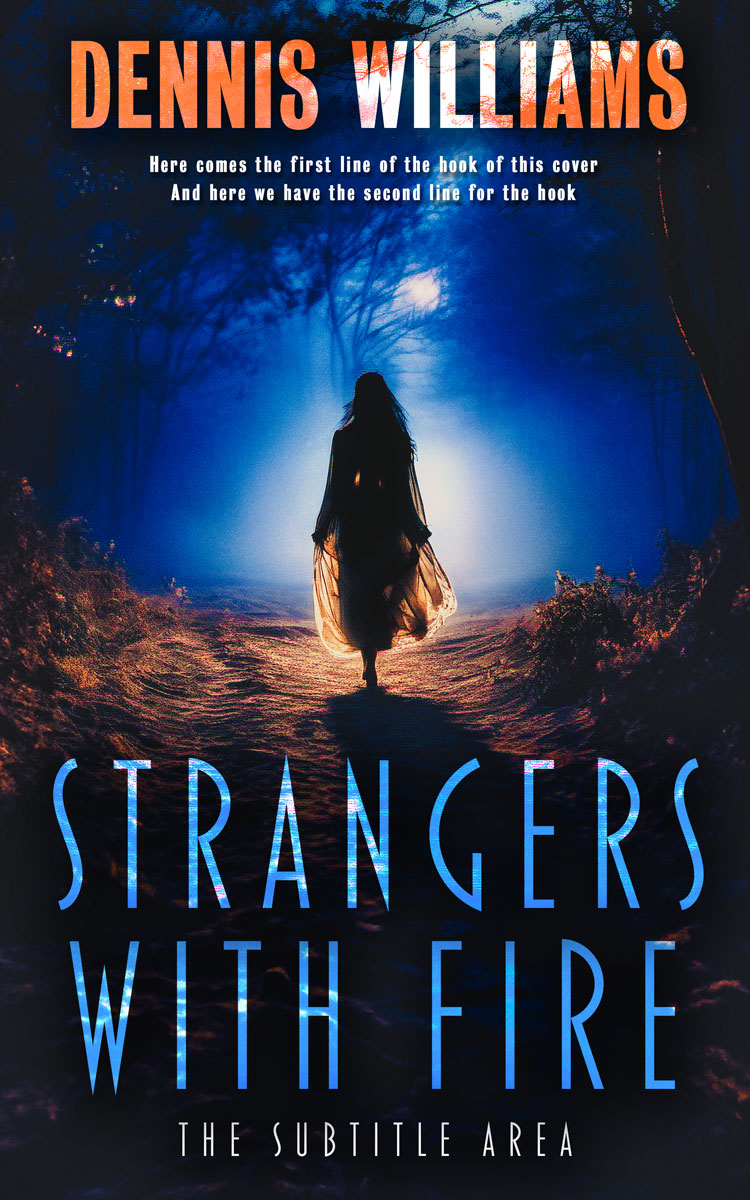 2D view of Premade Abstract Book Cover - Mirage