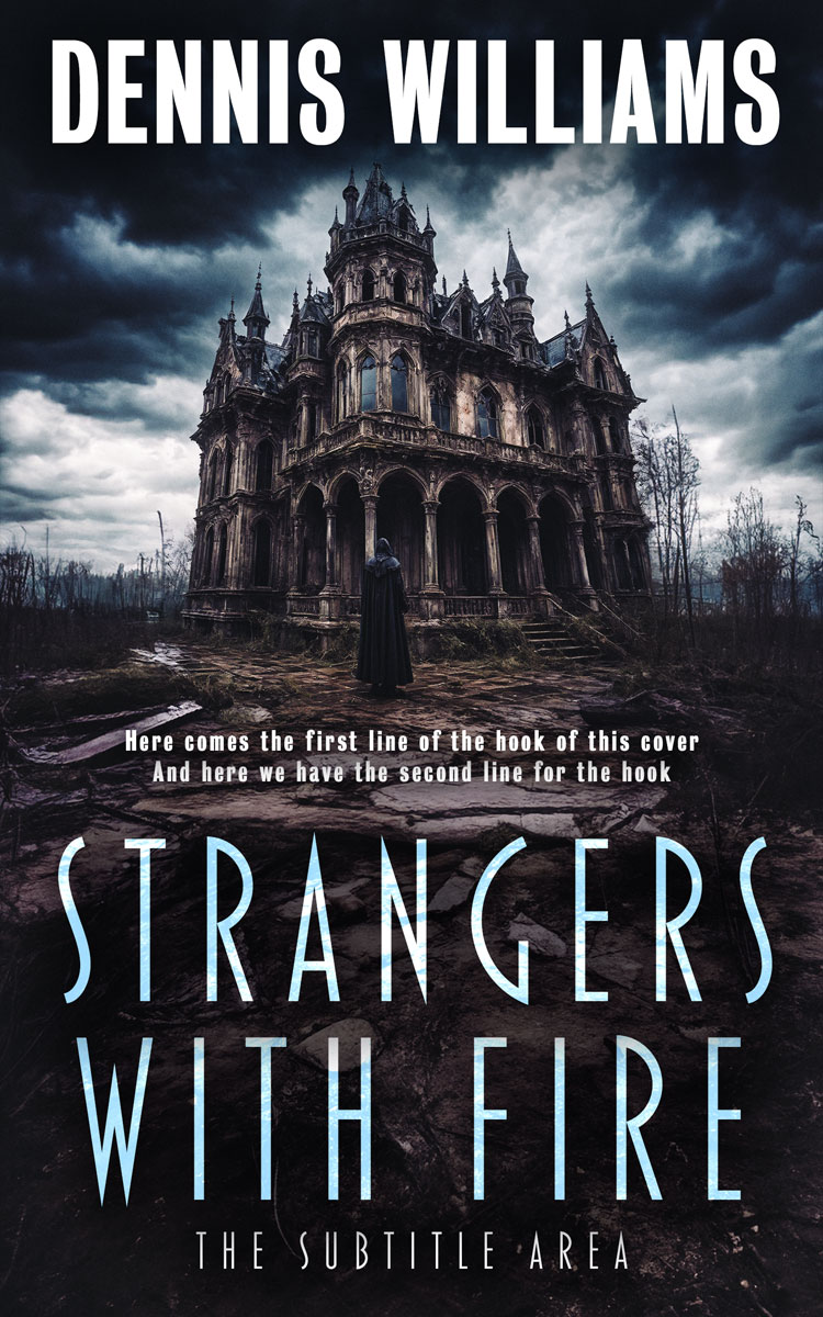 2D view of Premade Horror Book Cover - Shark