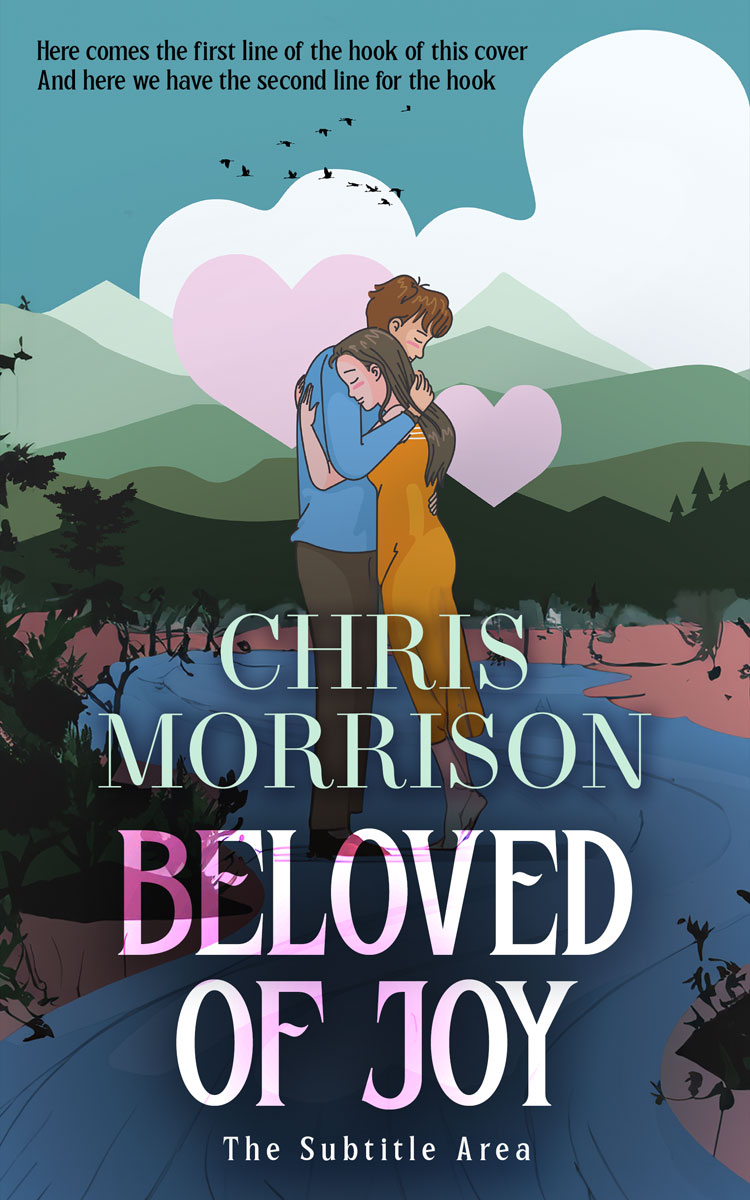 2D view of Oxford Blue #15090 - Premade Romance Book Cover