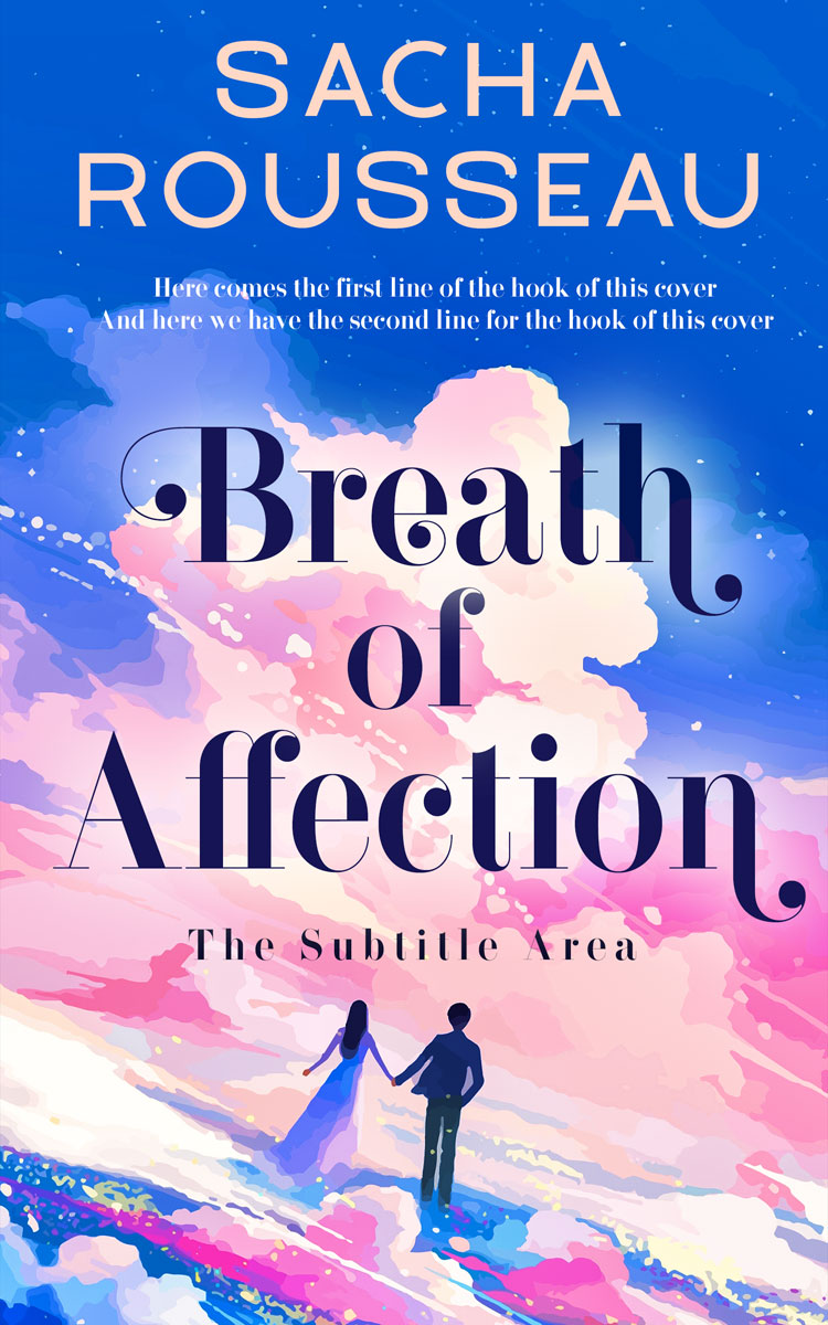 2D view of Premade Romance Book Cover - Denim