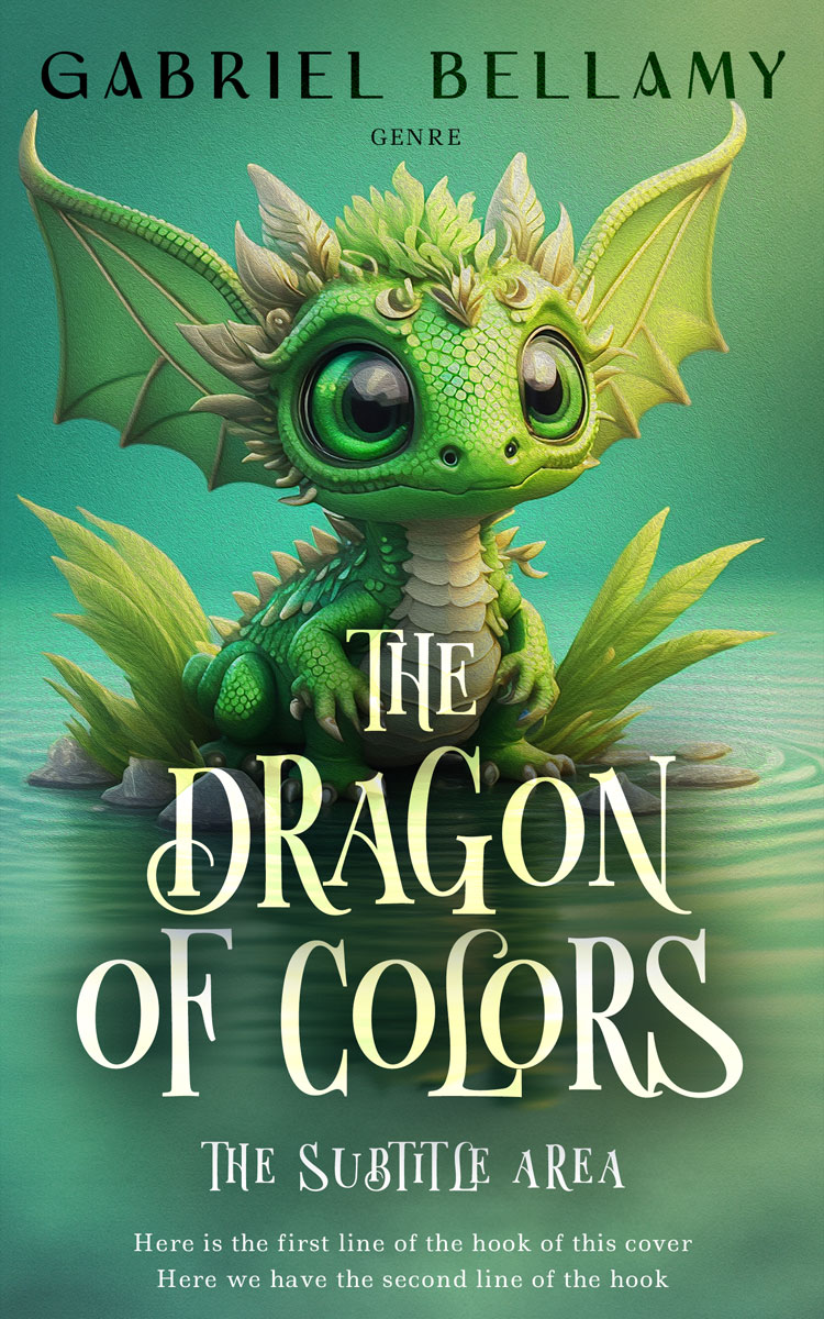 2D view of Premade Fantasy Book Cover - Spring Leaves