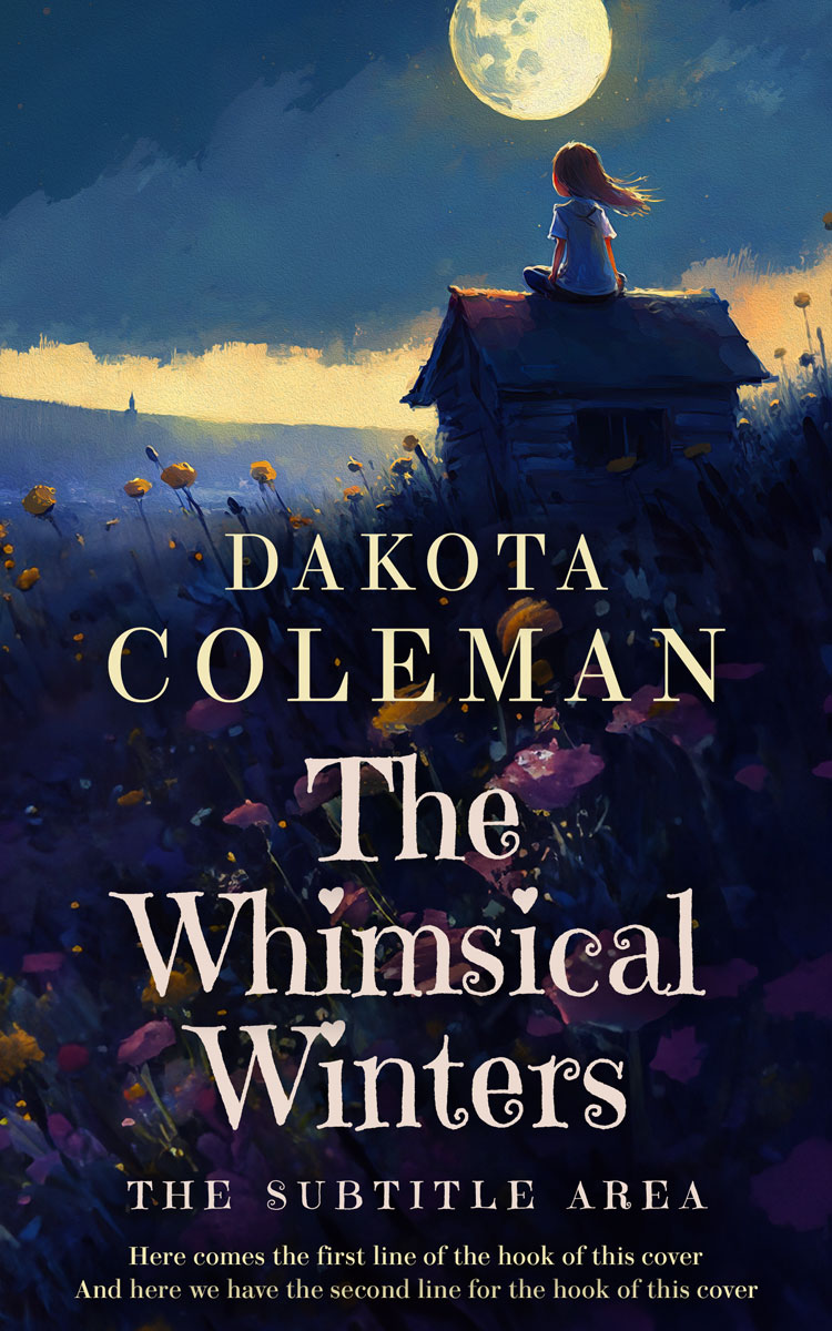 2D view of Premade Fantasy Book Cover - Ebony