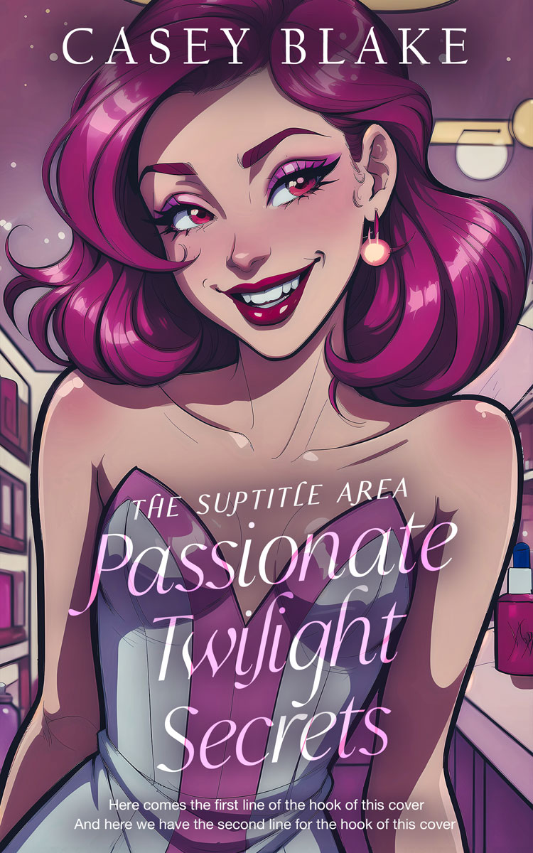 2D view of Premade Romance Book Cover - Cannon Pink