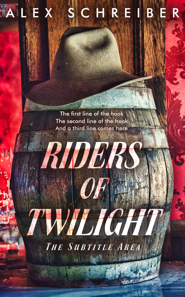 2D view of Woody Brown #15336 - Premade Western Book Cover