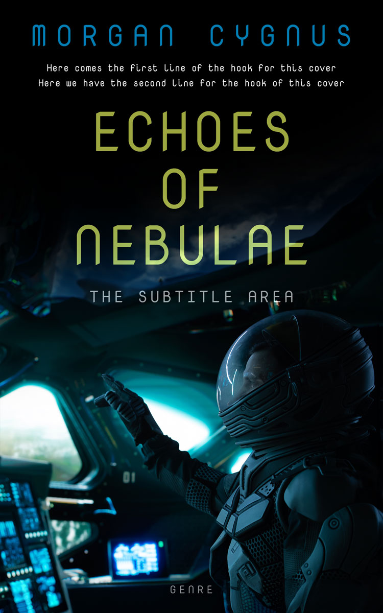 2D view of Black Bean #15360 - Premade Science Fiction Book Cover