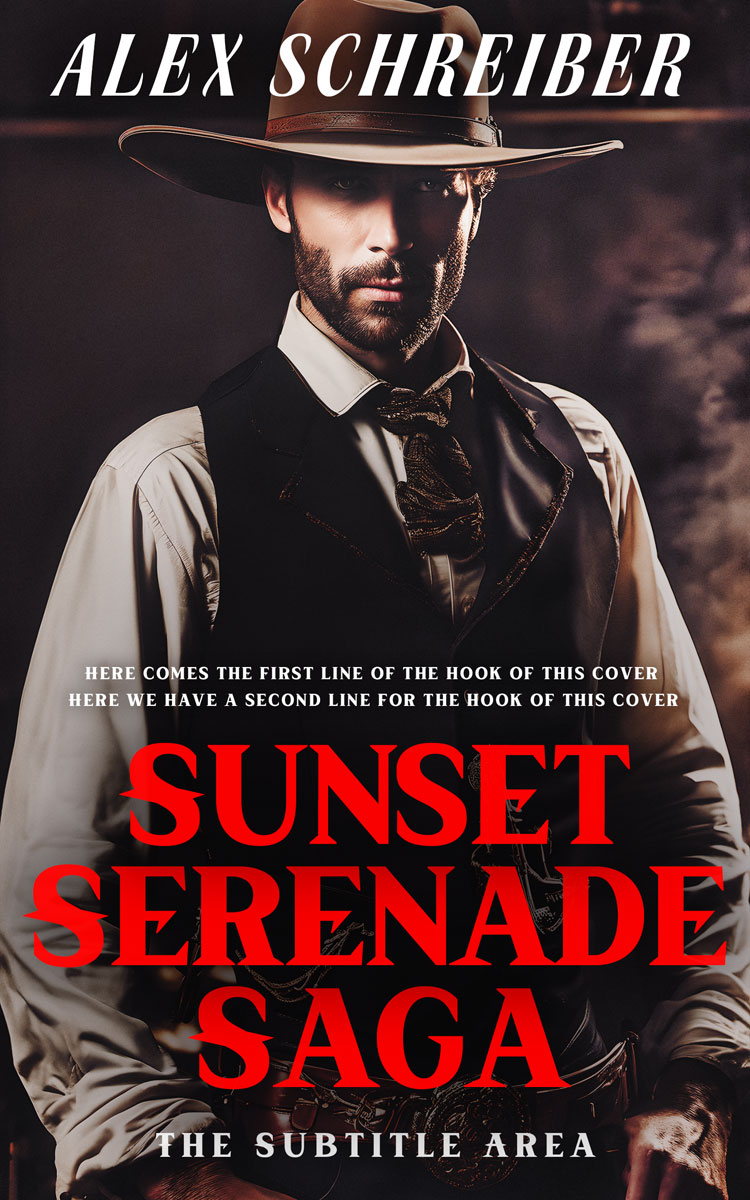 2D view of Premade Action & Adventure Book Cover - Chestnut Rose