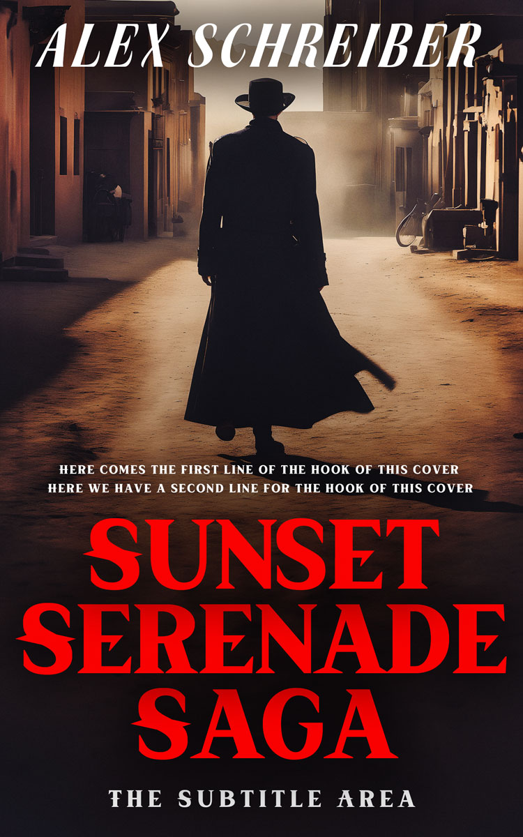 2D view of Premade Action & Adventure Book Cover - Chestnut Rose