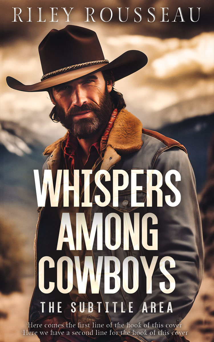 2D view of Taupe #15390 - Premade Action & Adventure Book Cover