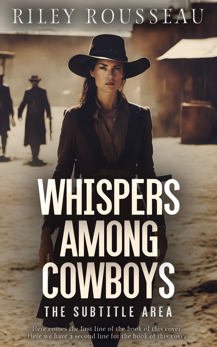 2D view of Taupe #15393 - Premade Action & Adventure Book Cover