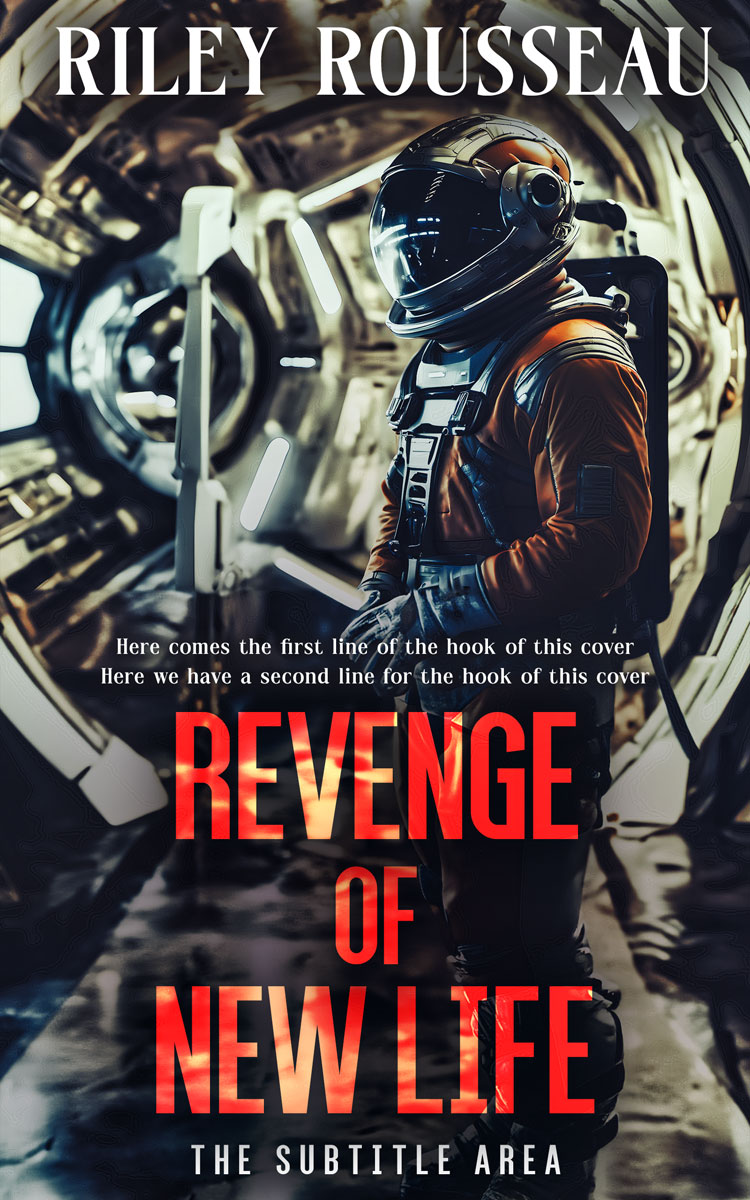 2D view of Tan #15435 - Premade Science Fiction Book Cover