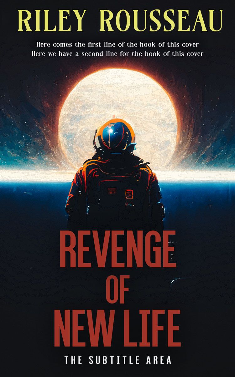 2D view of Premade Science Fiction Book Cover - Tan