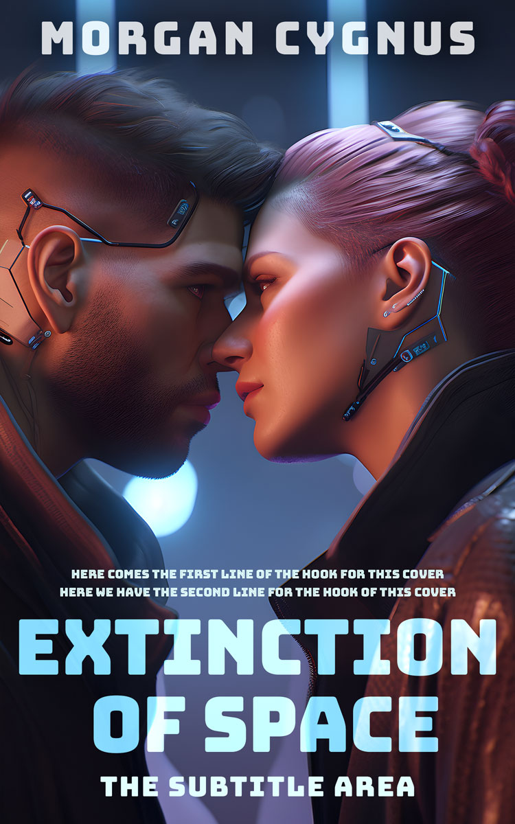 2D view of Premade Romance Book Cover - Blackcurrant