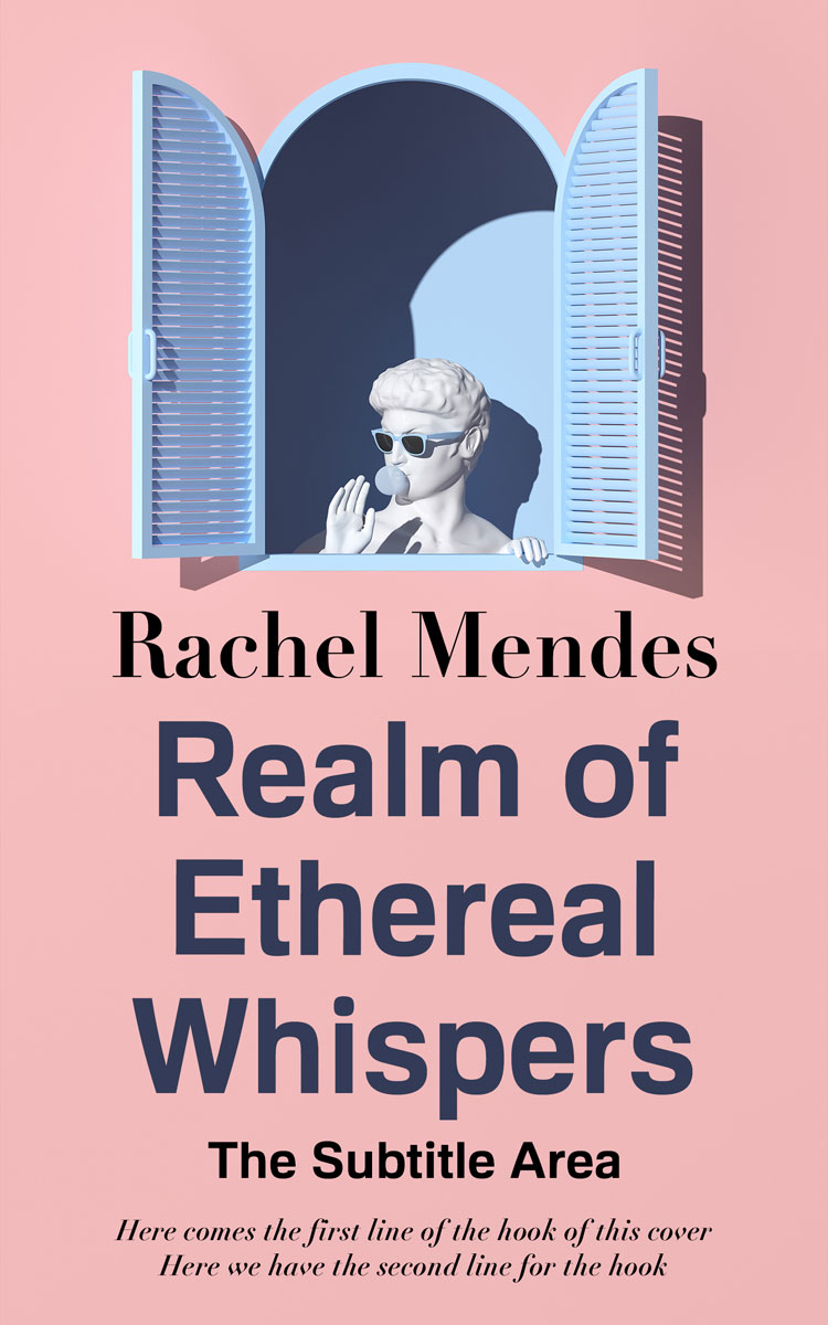 2D view of Premade Abstract Book Cover - Cavern Pink