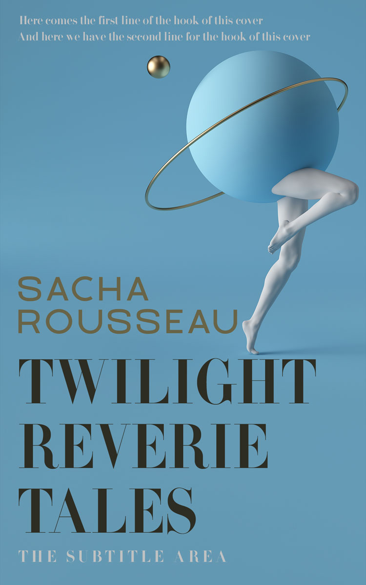 2D view of Hippie Blue #15585 - Premade Abstract Book Cover