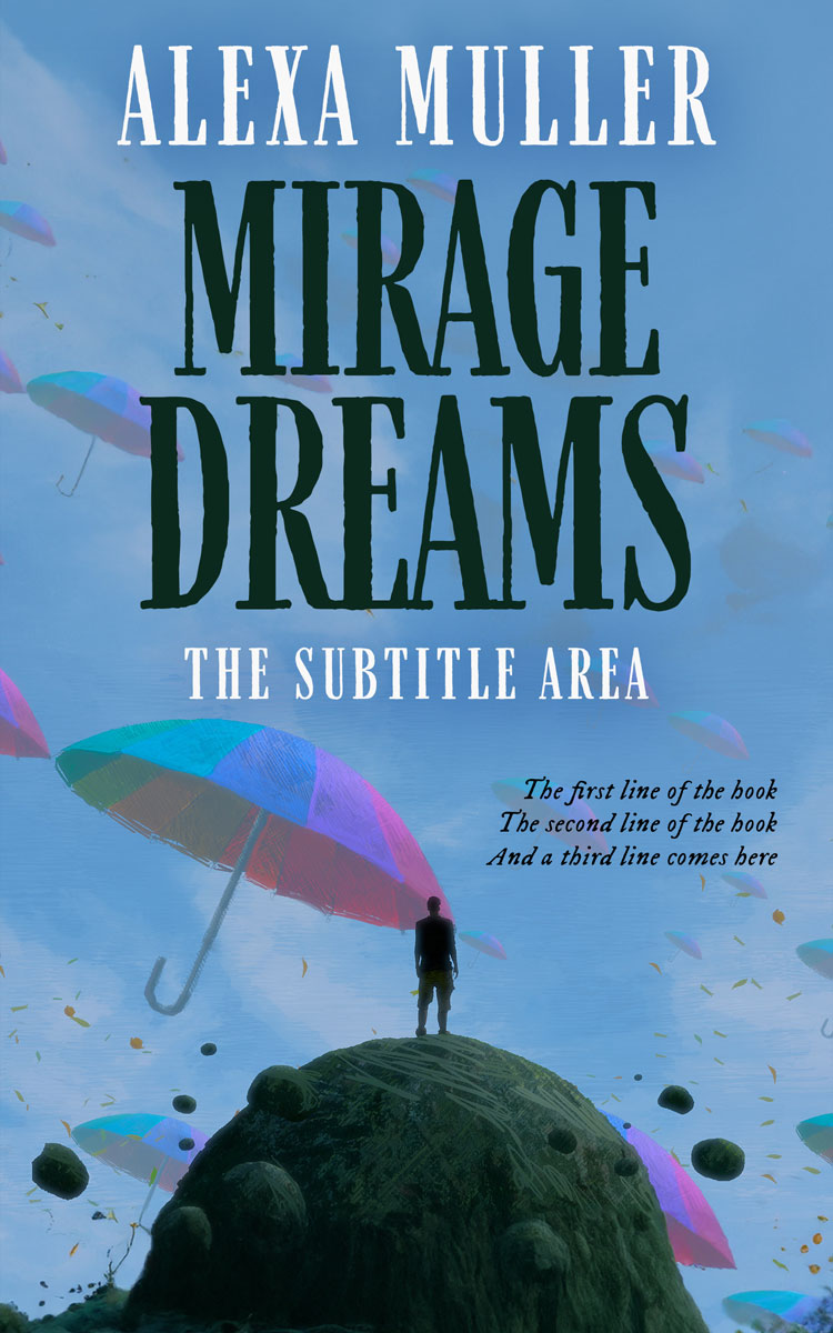 2D view of Premade Abstract Book Cover - Danube