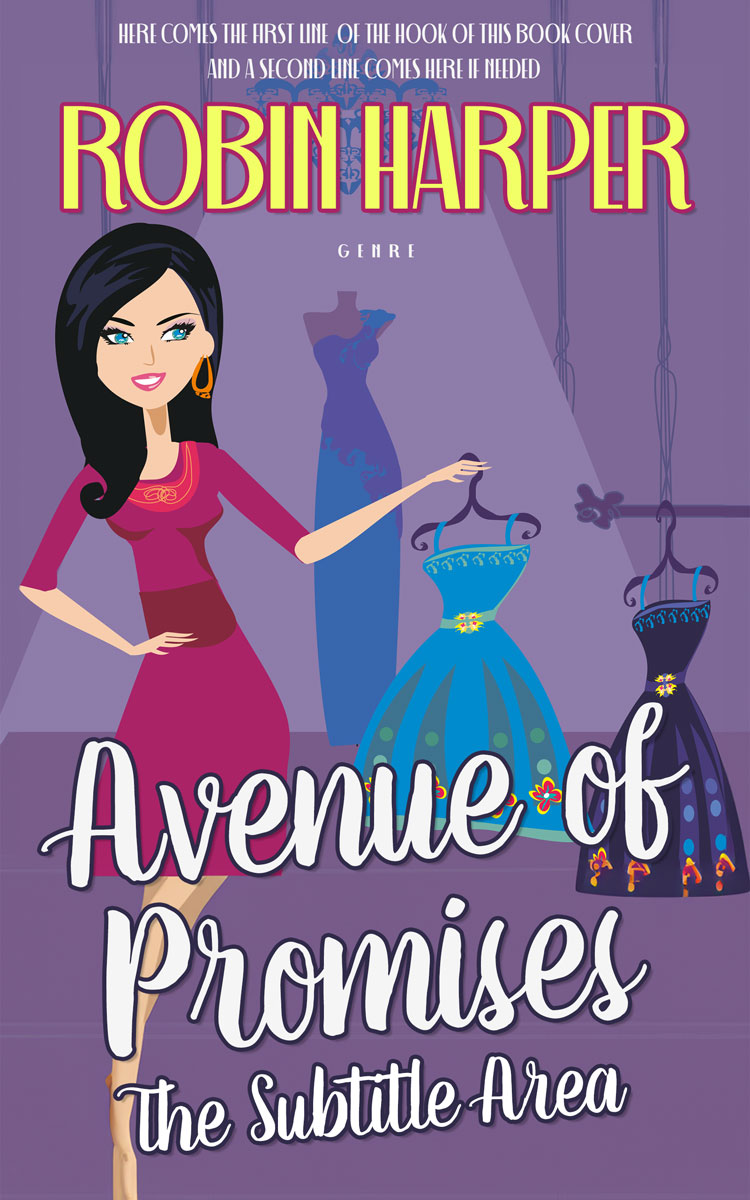 2D view of Trendy Pink #15678 - Premade Teen & Young Adult Book Cover