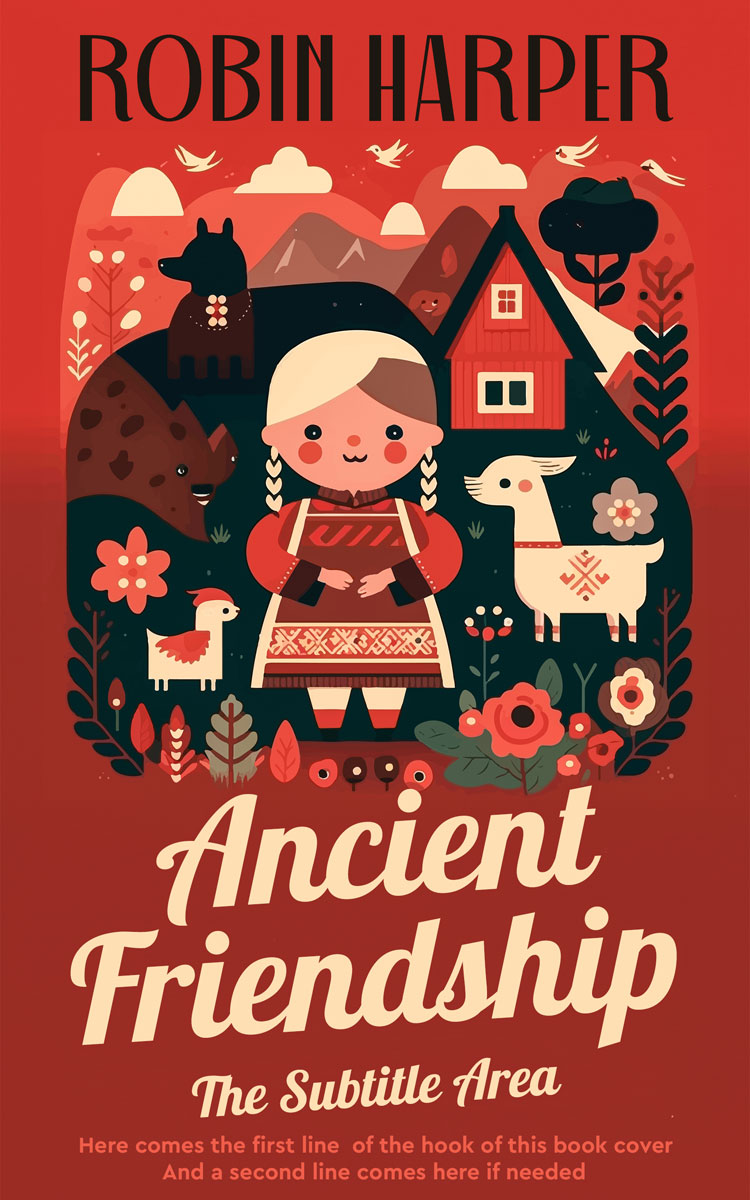 2D view of Burnt Umber #15691 - Premade Children's Book Cover