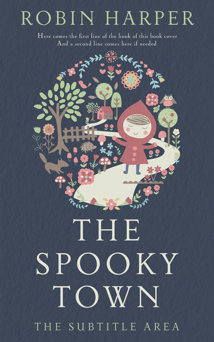 2D view of Premade Children's Book Cover - Oxford Blue