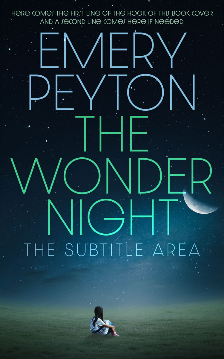 2D view of Black #15725 - Premade Fantasy Book Cover