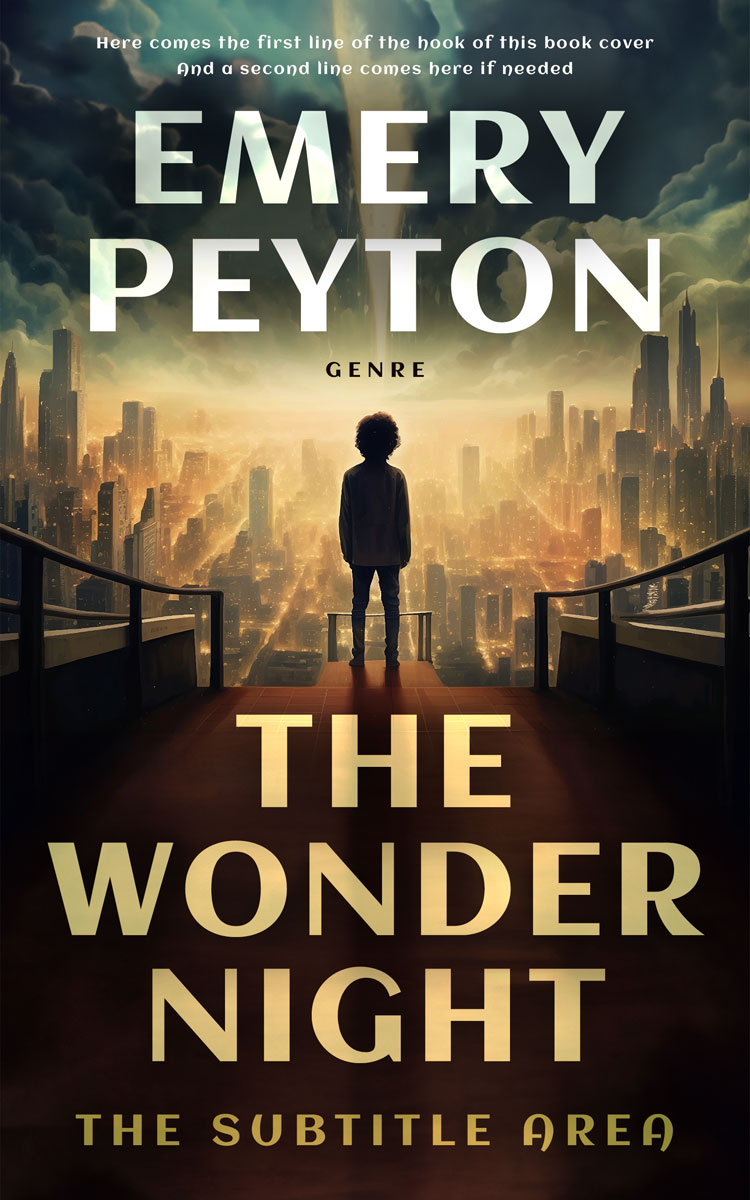 2D view of Premade Teen & Young Adult Book Cover - Tan