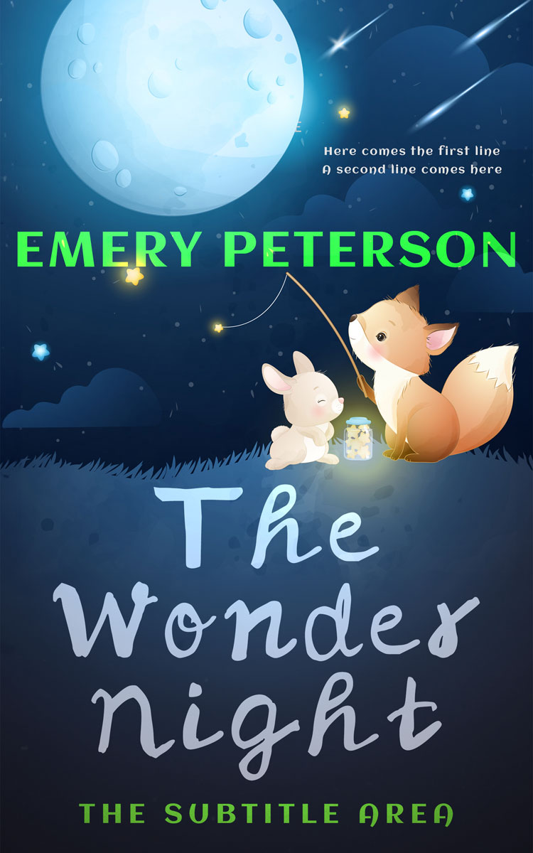 2D view of Premade Children's Book Cover - Big Stone