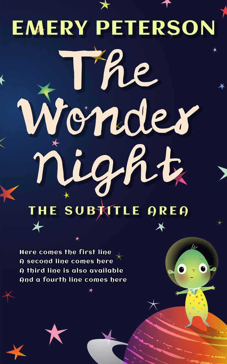 2D view of Premade Children's Book Cover - Ebony