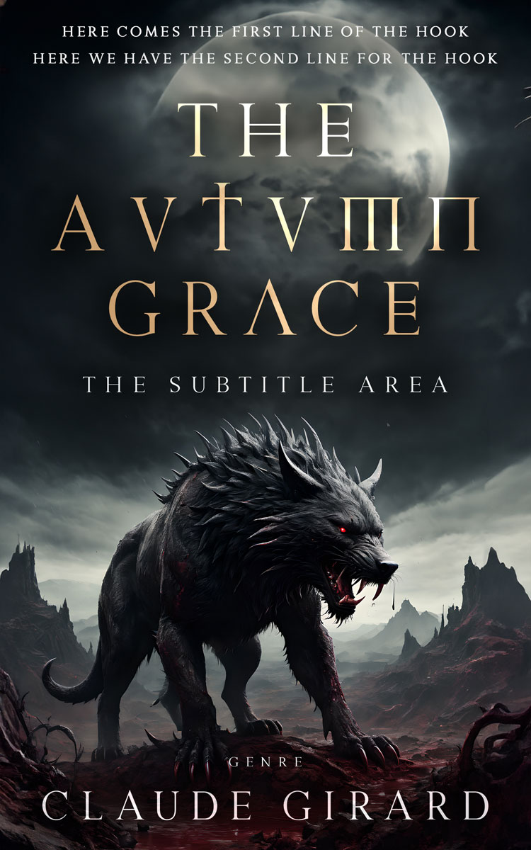 2D view of Premade Fantasy Book Cover - Shark