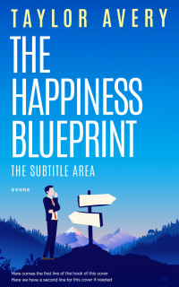 2D view of Curious Blue #17008 - Premade Self-Improvement & Self-Help Book Cover