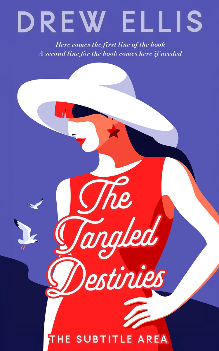 2D view of Premade Romance Book Cover - Burnt Sienna