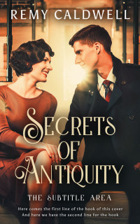 2D view of Premade Historical Book Cover - Gold Sand