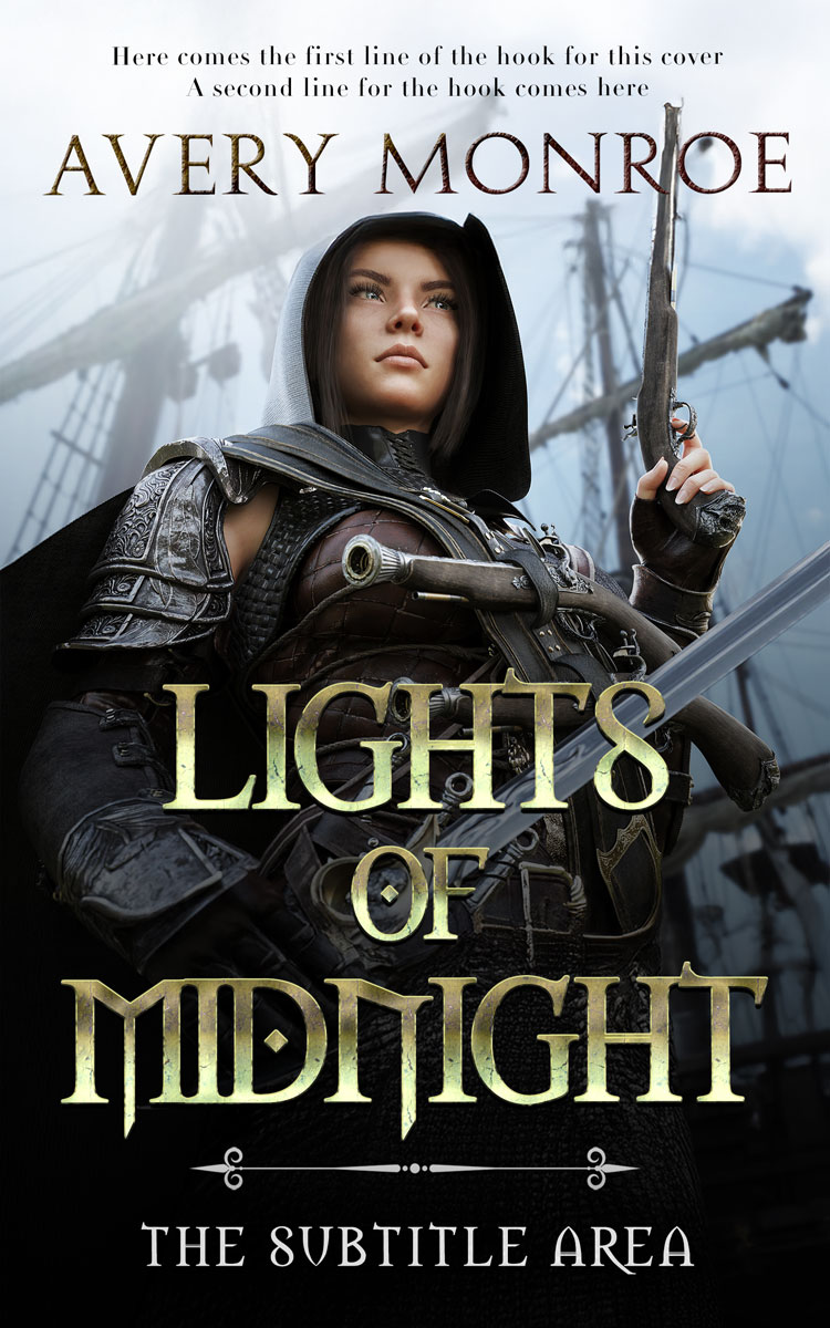 2D view of Cod Gray #17634 - Premade Action & Adventure Book Cover | BookCoverZone*