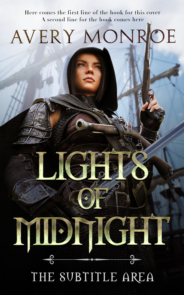 2D view of Cod Gray #17635 - Premade Action & Adventure Book Cover | BookCoverZone*