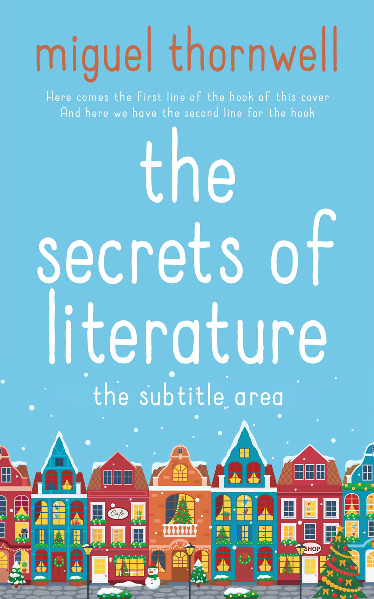 2D view of Premade Chick Lit Book Cover - Aquamarine Blue