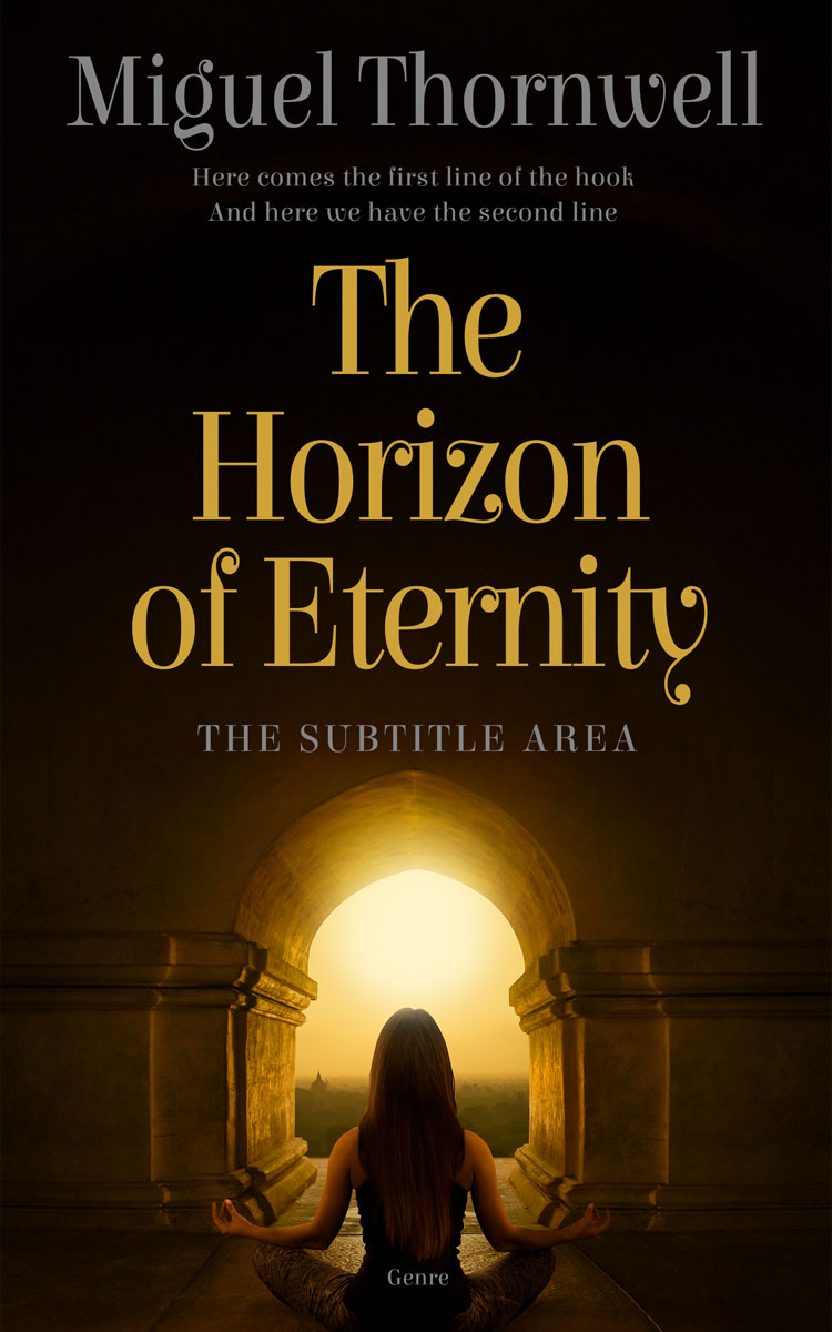 2D view of Premade Religion & Spirituality Book Cover - Graphite