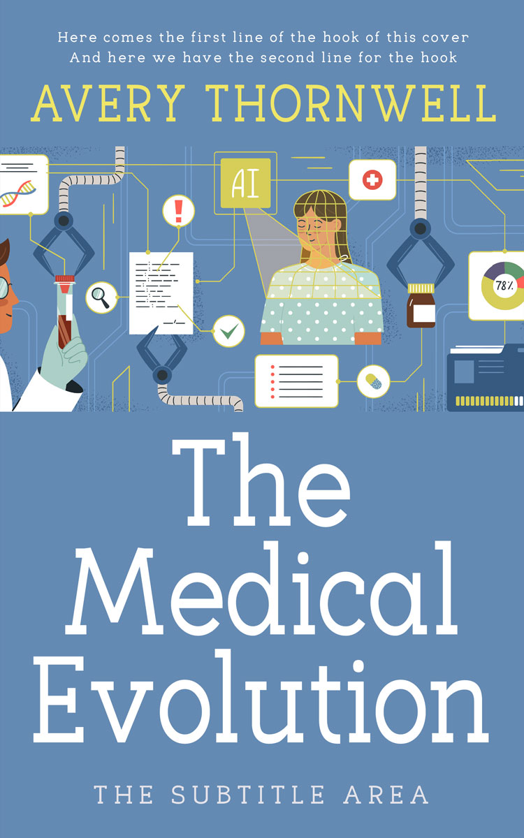 2D view of Custom & Premade Science & Nature Book Cover - Hippie Blue #17738 | BookCoverZone*