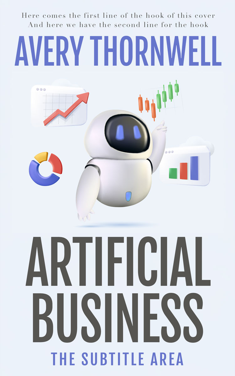 2D view of Custom & Premade Business Book Cover - Black Squeeze #17766 | BookCoverZone*