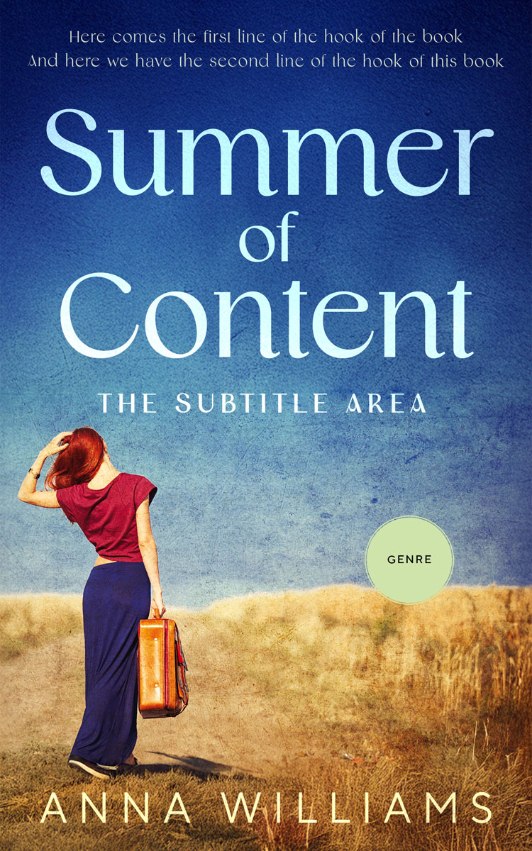 2D view of Custom & Premade Travel Book Cover - Chambray #17814 | BookCoverZone*