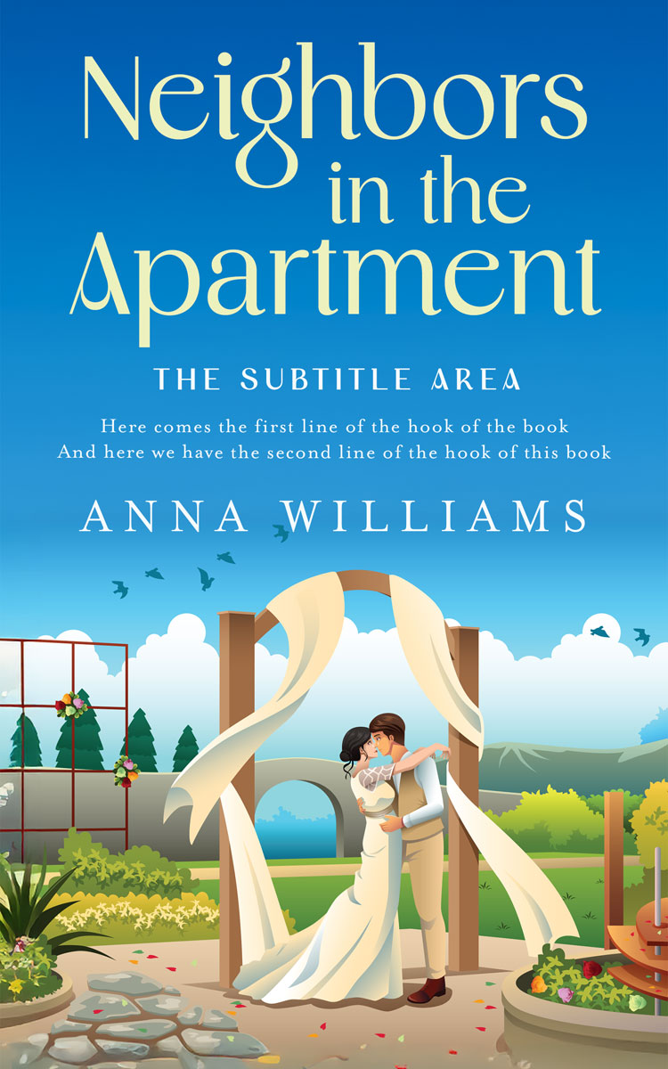 2D view of Custom & Premade Romance Book Cover - Curious Blue #17825 | BookCoverZone*