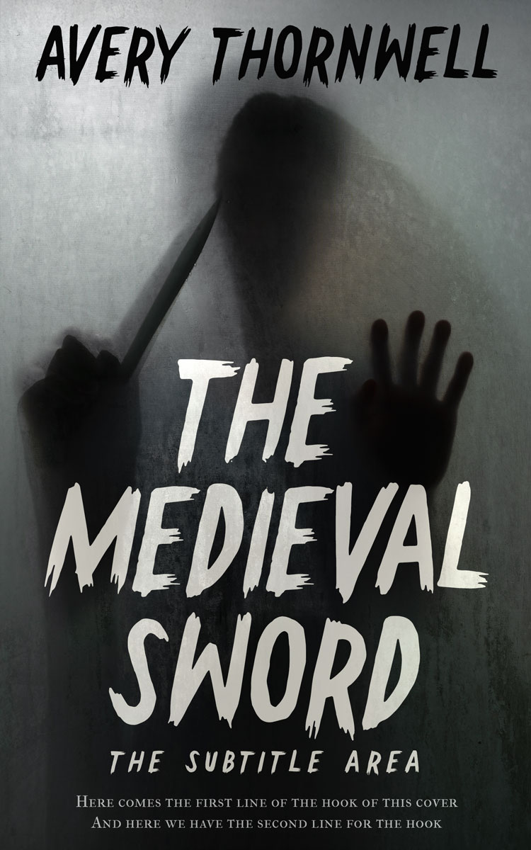 2D view of Premade  Book Cover - Gray Nickel #17844 | BookCoverZone*