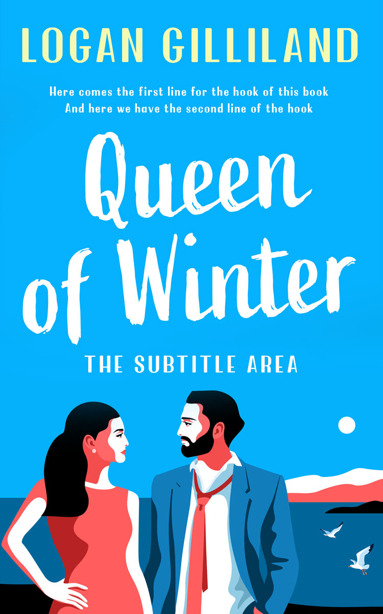 2D view of Premade Romance Book Cover - Dodger Blue #17885 | BookCoverZone*