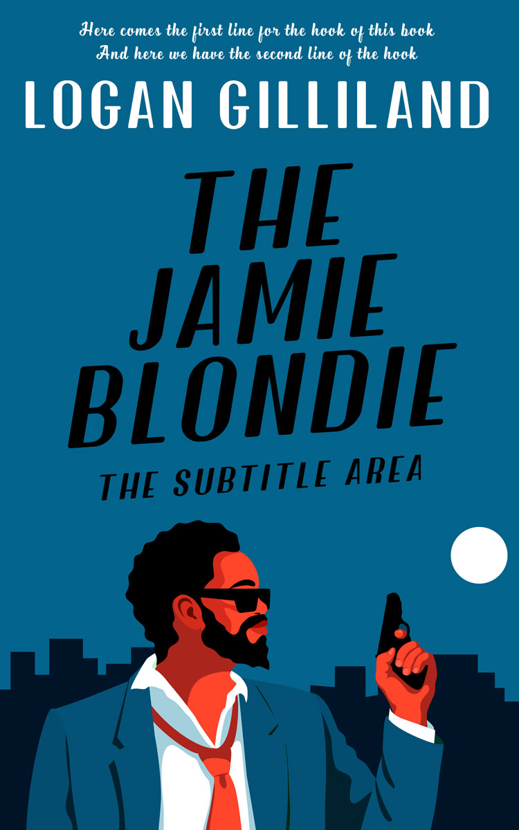 2D view of Premade Mystery & Thriller & Suspense Book Cover - Venice Blue