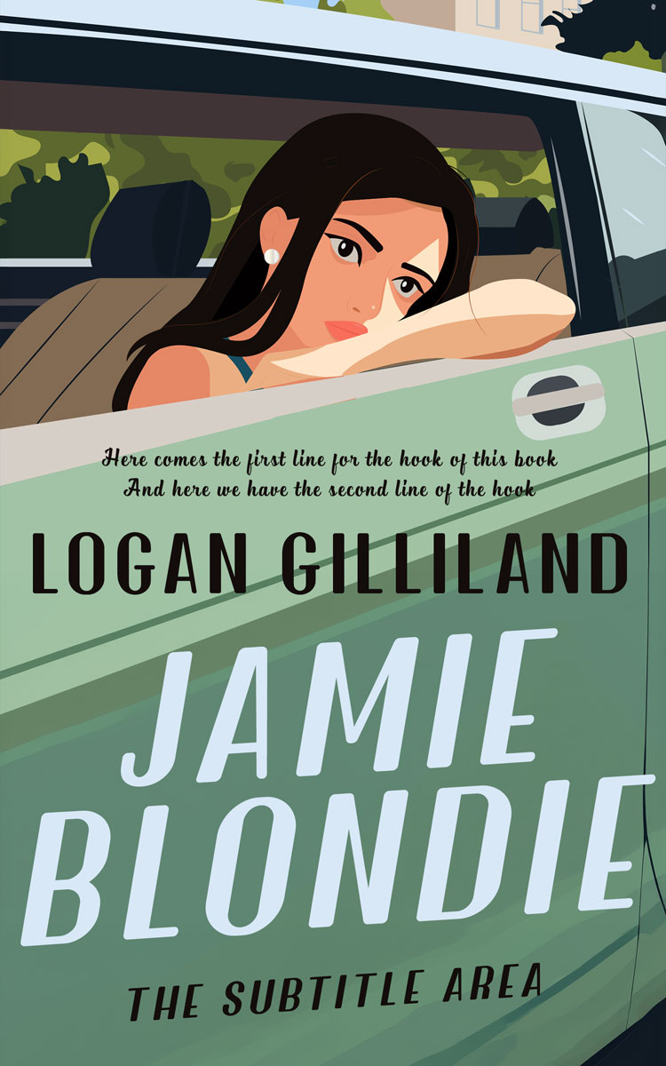 2D view of Premade Mystery & Thriller & Suspense Book Cover - Viridian Green